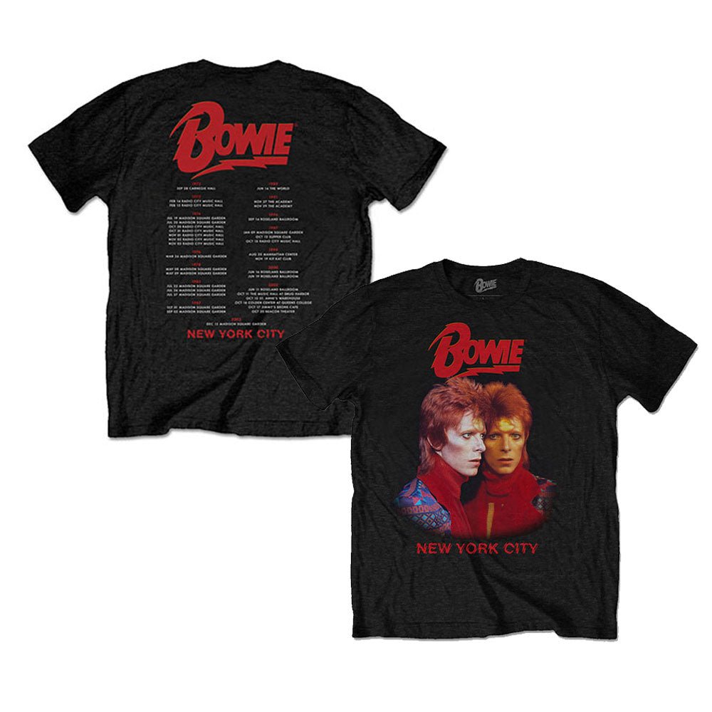 DAVID BOWIE デヴィッドボウイ - New York City / バックプリントあり / Tシャツ / メンズ - PGS